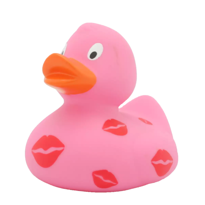 Kiss Marks Rubber Duckie: Pucker Up for Bath-Time Fun!