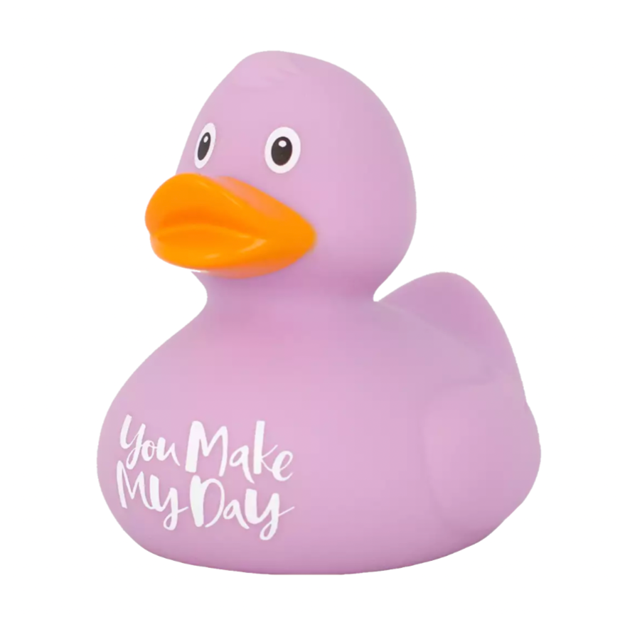 Pink You Make My Day Rubber Duck - Affectionate Splash!